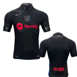 FC Barcelona Čierna Hosťujúci Dres 2425 Krátky Rukáv