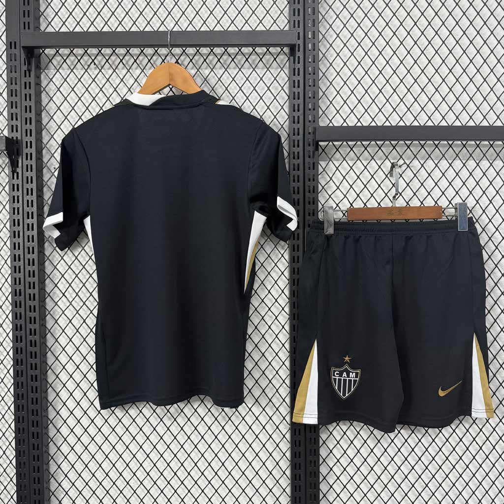 Atlético Mineiro 2026 detská domáca futbalová súprava čierna a biela