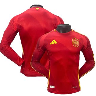 Španielsko 202425 Domáci Dres Dlhé Rukávy Červená