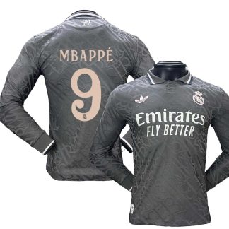 Real Madrid 202425 Tretia súprava Dlhé Rukávy Kylian Mbappé 9