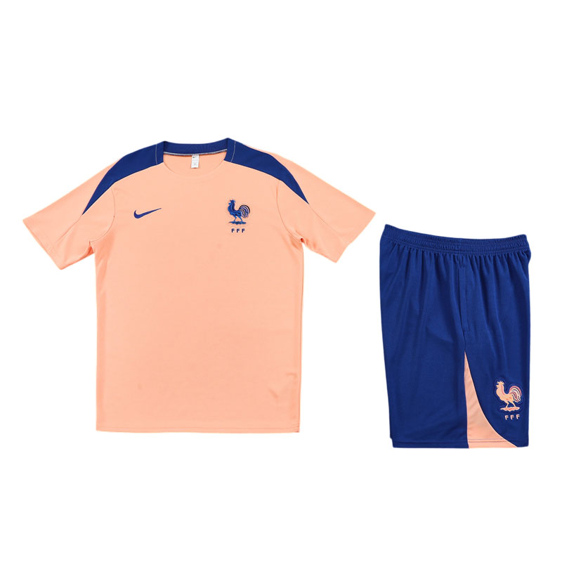 Detský tréningový dres Francúzsko 25/26 Oranžovo-Ružová
