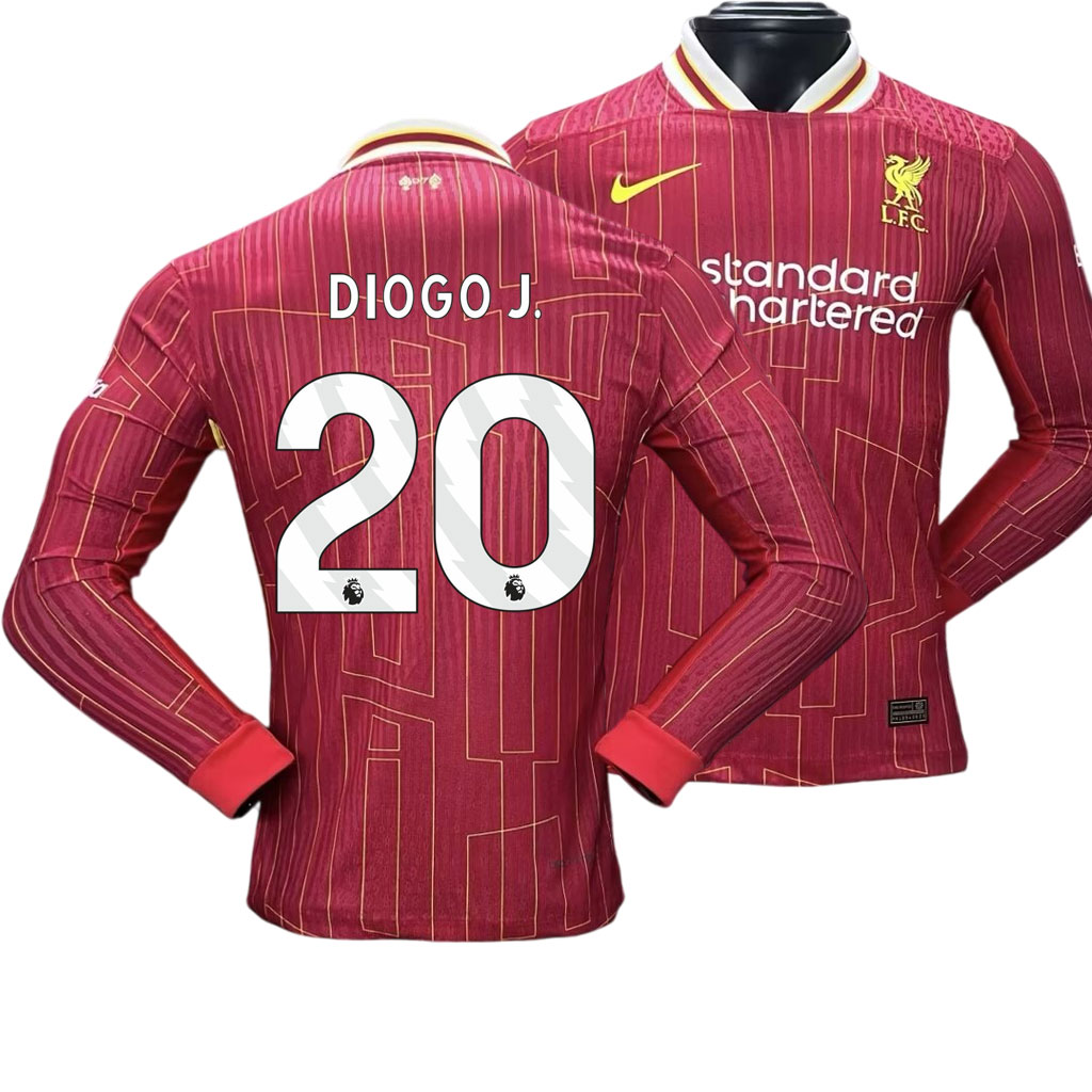 Liverpool 24/25 Diogo #20 Domáci Dres Dlhý Rukáv s číslom a menom