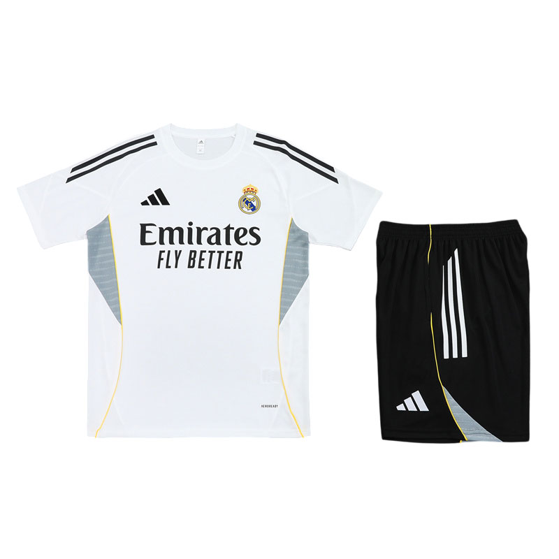 Tréningový futbalový dres pre deti Real Madrid 2526 biela