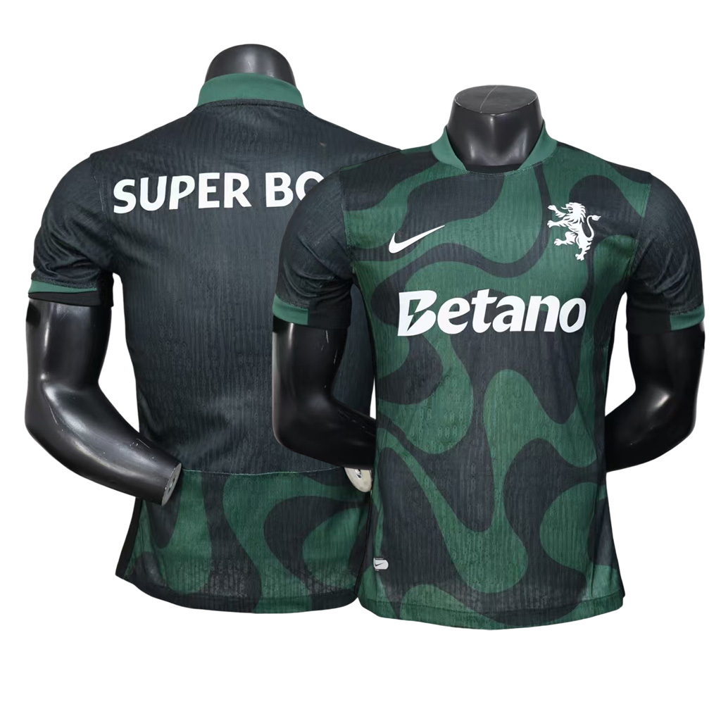Sporting CP 2025-26 Piaty Dres Čierny Zelený