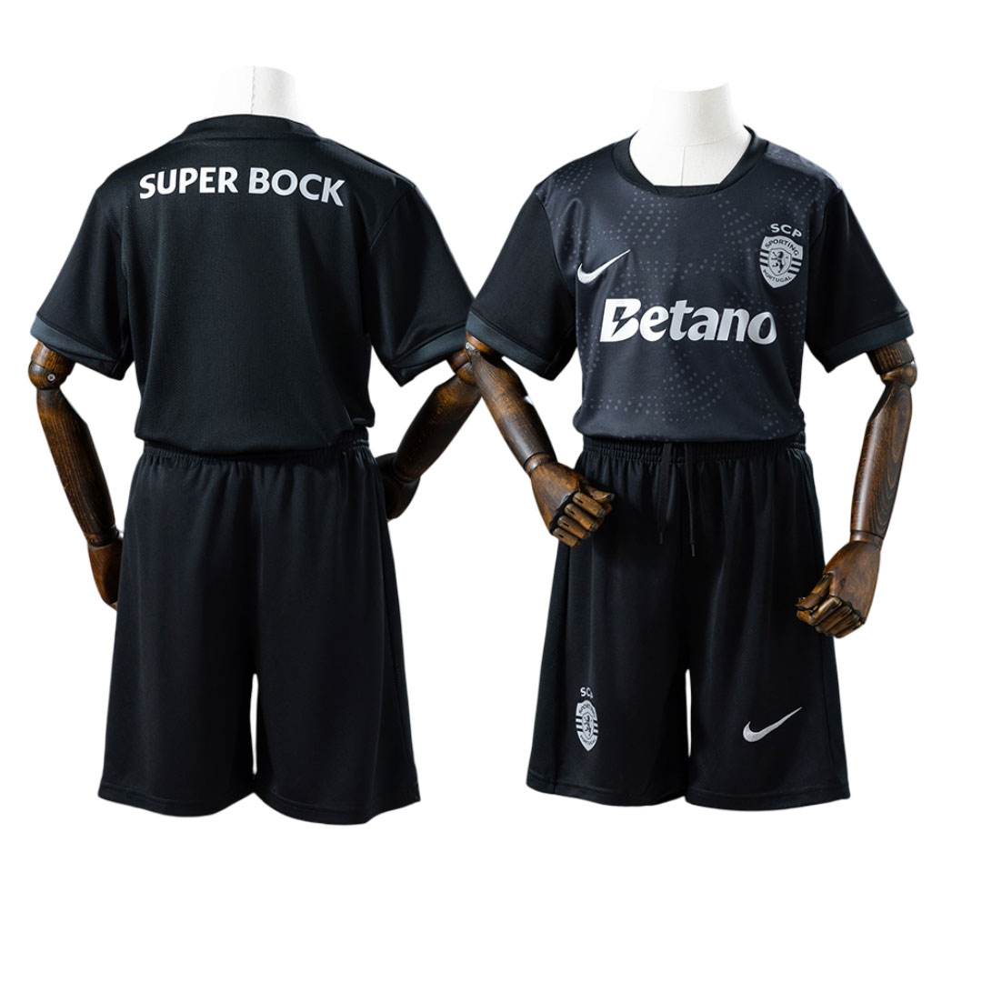 Detský Sporting CP 25-26 Hosťovský Dres Čierna