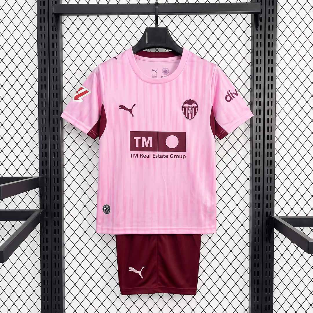 Valencia CF 26 27 detský tretí dres so komplet ružový