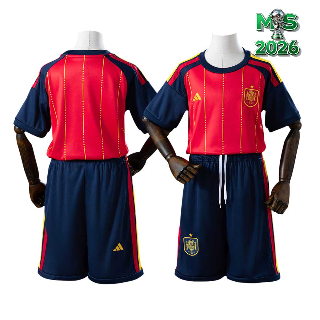 Detský Španielsko MS 2026 Domáci dres tradičnej červenej