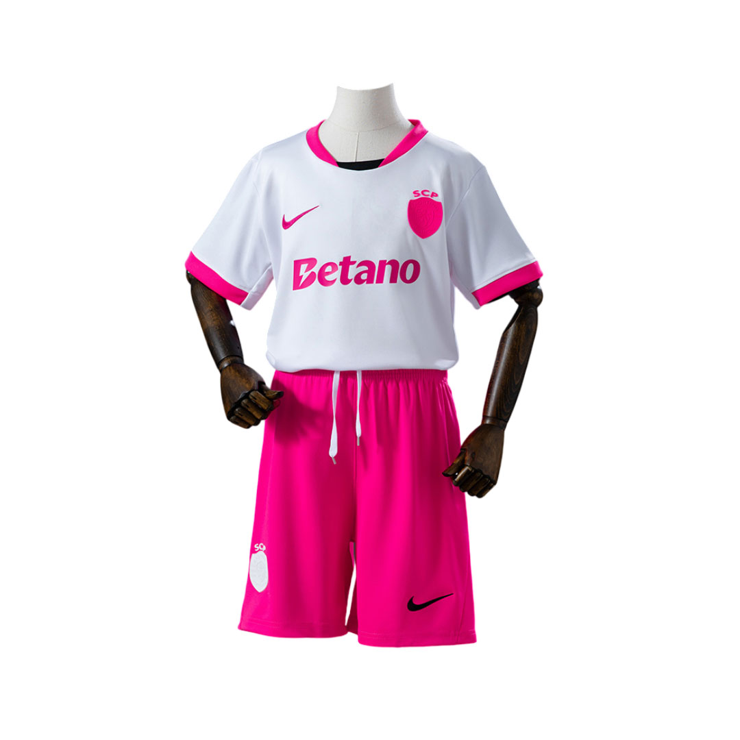 Detský dres Sporting CP 25-26 ružový užovo-biela