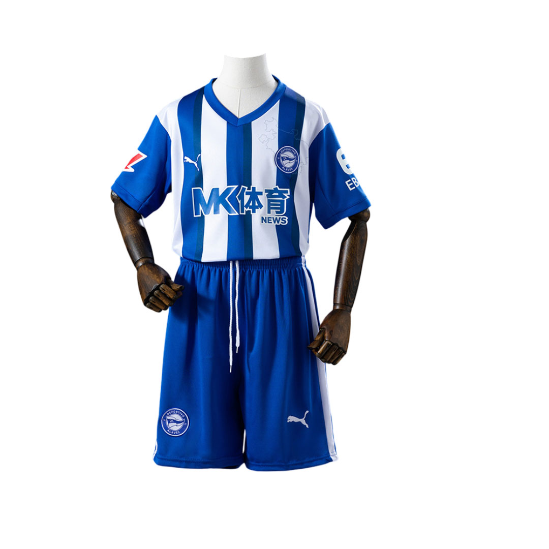 Modrá Alavés 25-26 Detský futbalový Domáci Dres