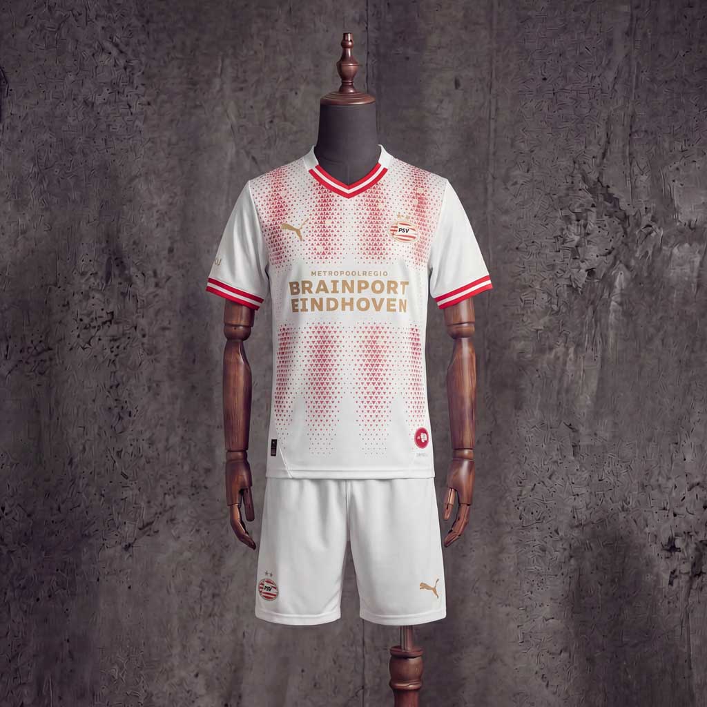 PSV Eindhoven 2025-26 Detský Štvrtý Futbalový Set