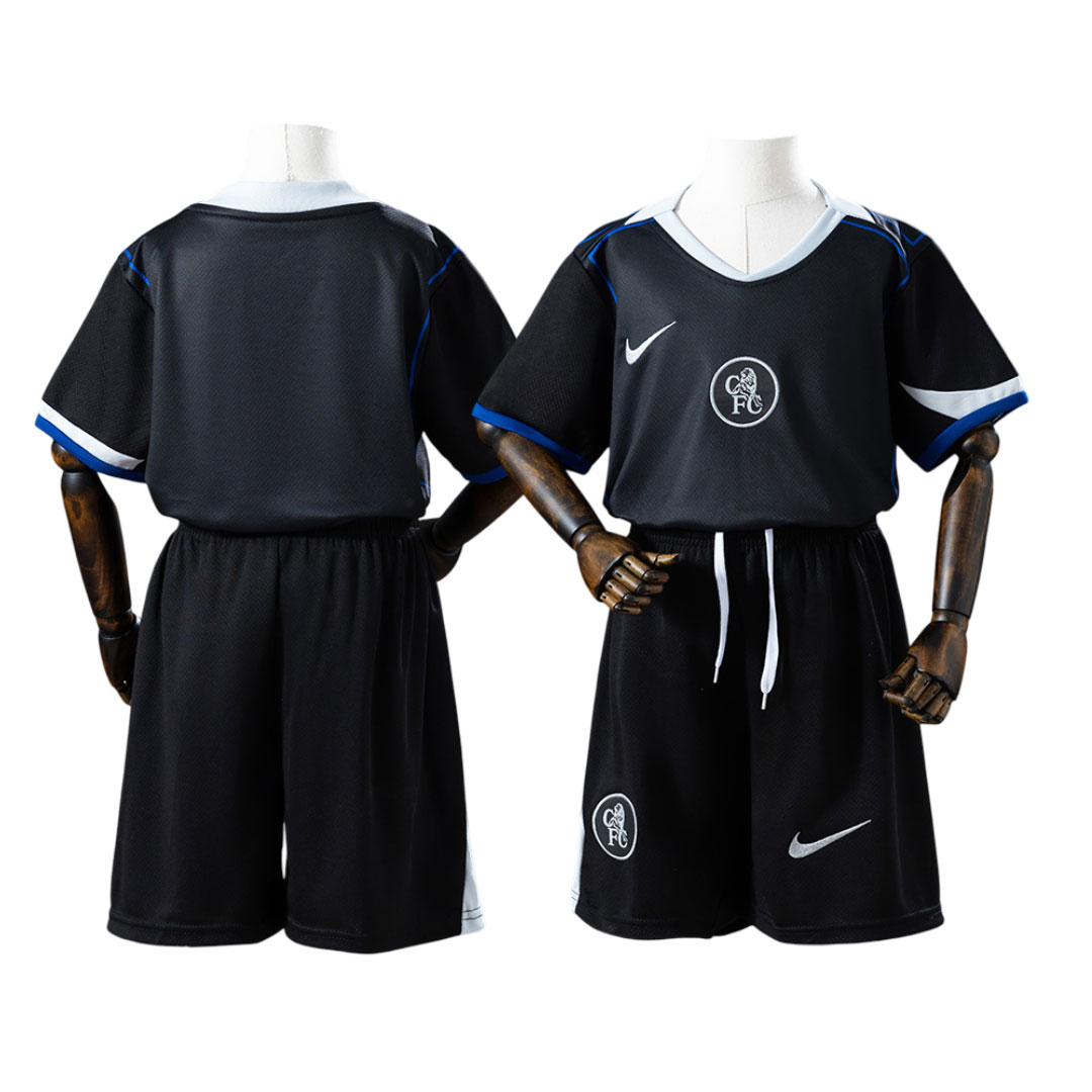 Detský Chelsea FC 25/26 Hosťovský Dres Čierna+ šortky