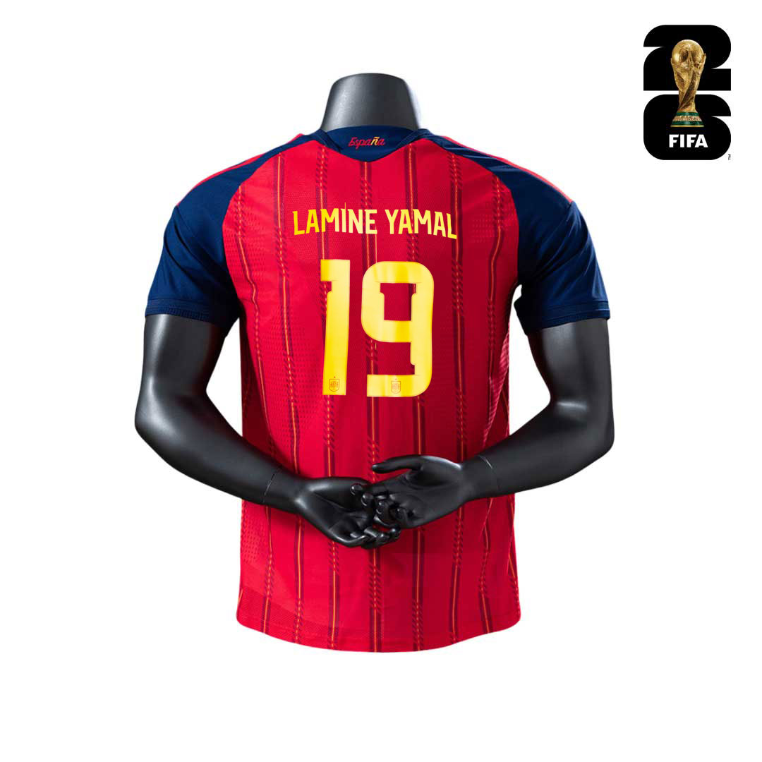 Yamal 19 Španielsko Domáci Dres Červená MS 2026 1