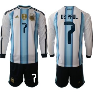 Argentína MS 2026 Domáci Dres De Paul 7 Dlhý Rukáv