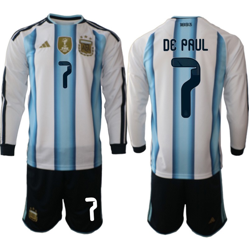 Argentína MS 2026 Domáci Dres De Paul 7 Dlhý Rukáv Argentína MS 2026 Domáci Dres De Paul 7 Dlhý Rukáv