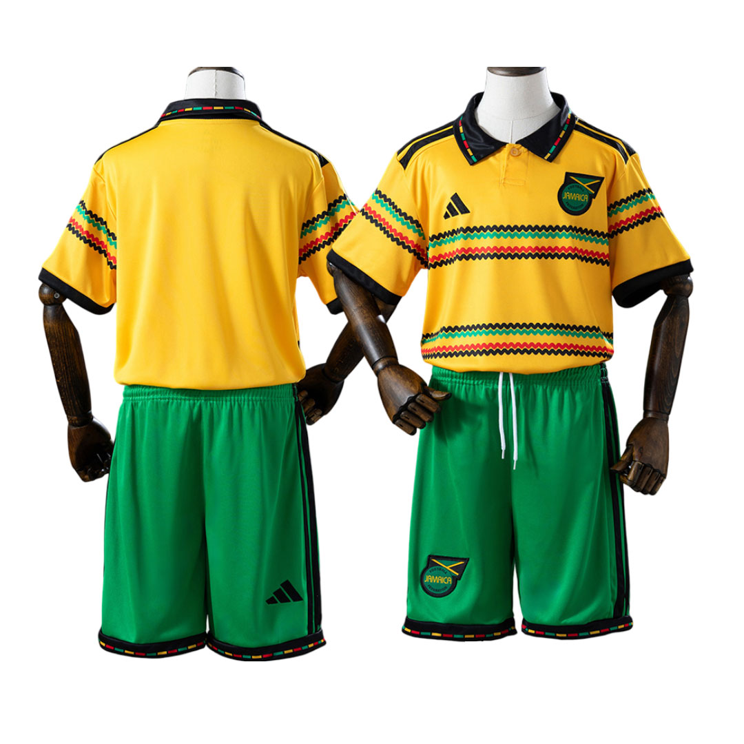 Jamajka MS 2026 Detský Domáci Futbalový Dres Žlto-Zelený