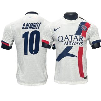 PSG 202425 Hosťovský Dres Biela Ousmane Dembélé 10