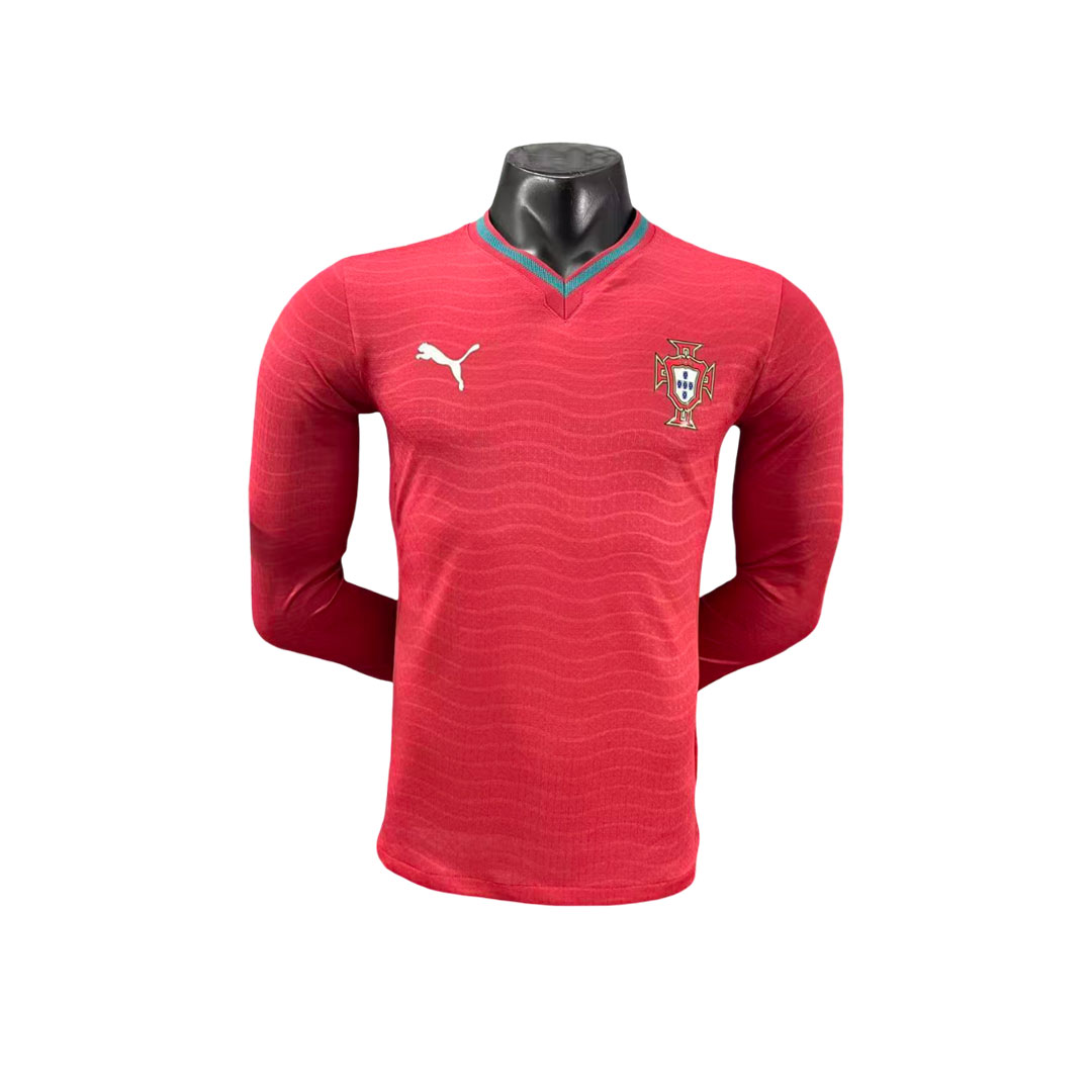 Portugalsko MS 2026 Domáci Dres Červená Dlhý Rukáv 2 Portugalsko MS 2026 Domáci Dres Červená Dlhý Rukáv