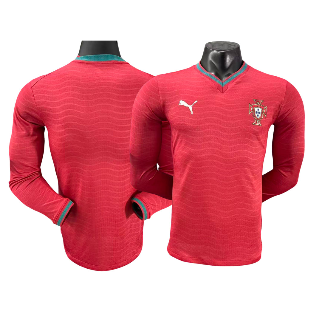 Portugalsko MS 2026 Domáci Dres Červená Dlhý Rukáv Portugalsko MS 2026 Domáci Dres Červená Dlhý Rukáv