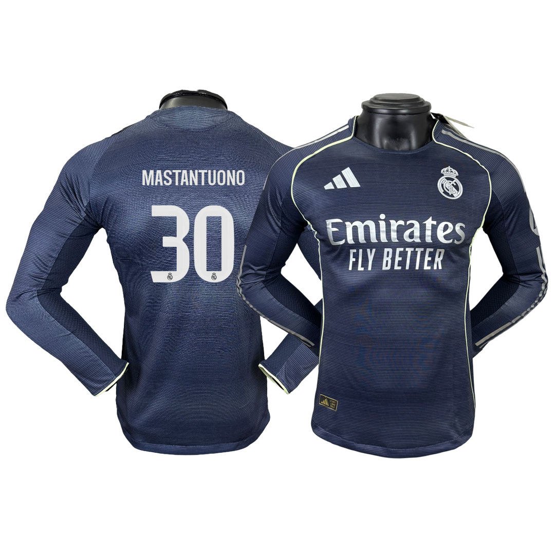 Real Madrid 25-26 Hosťovský Dres MASTANTUONO 30 Dlhý Rukáv