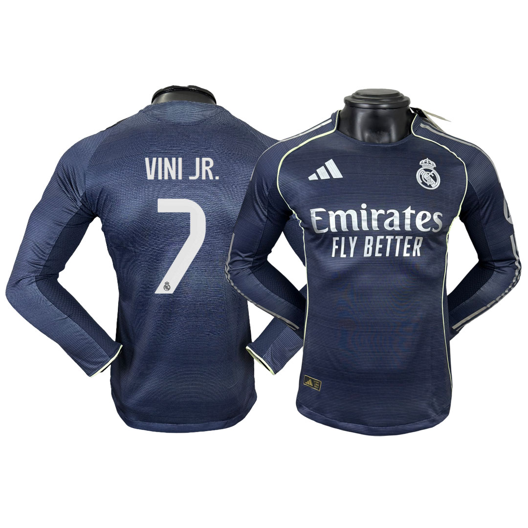Real Madrid 25-26 Hosťovský Dres Vini JR 7 Dlhý Rukáv