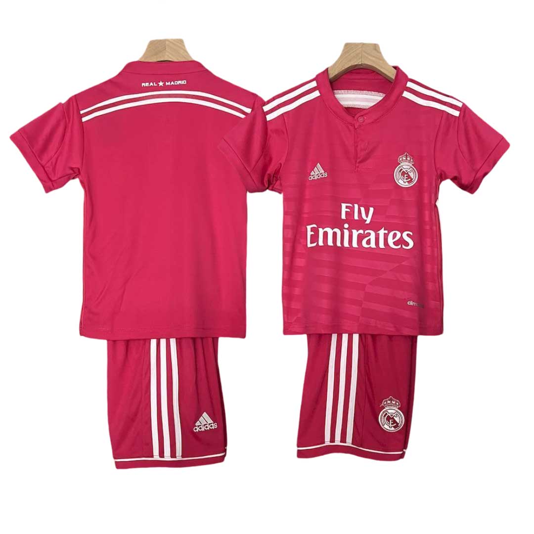 Real Madrid 2014–15 Hosťovský Retro Detský Set Ružový Real Madrid 2014–15 Hosťovský Retro Detský Set Ružový