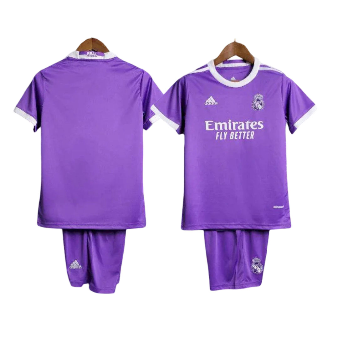 Retro Detský Real Madrid 1617 Hosťovský Fialový Retro Detský Real Madrid 1617 Hosťovský Fialový