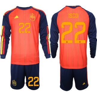Isco #22 Španielsko MS 2026 Domáci Futbalový Set Dlhý Rukáv + Šortky