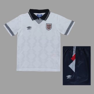 Anglicko 1990 Detský Retro Domáci Futbalový Dres