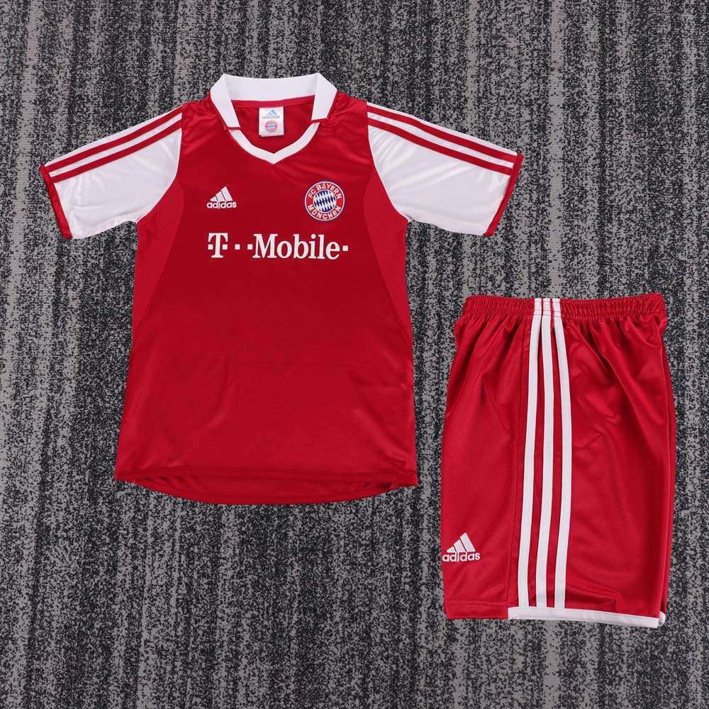Bayern München 2003-04 Červený Domáci Detský Futbalový Komplet