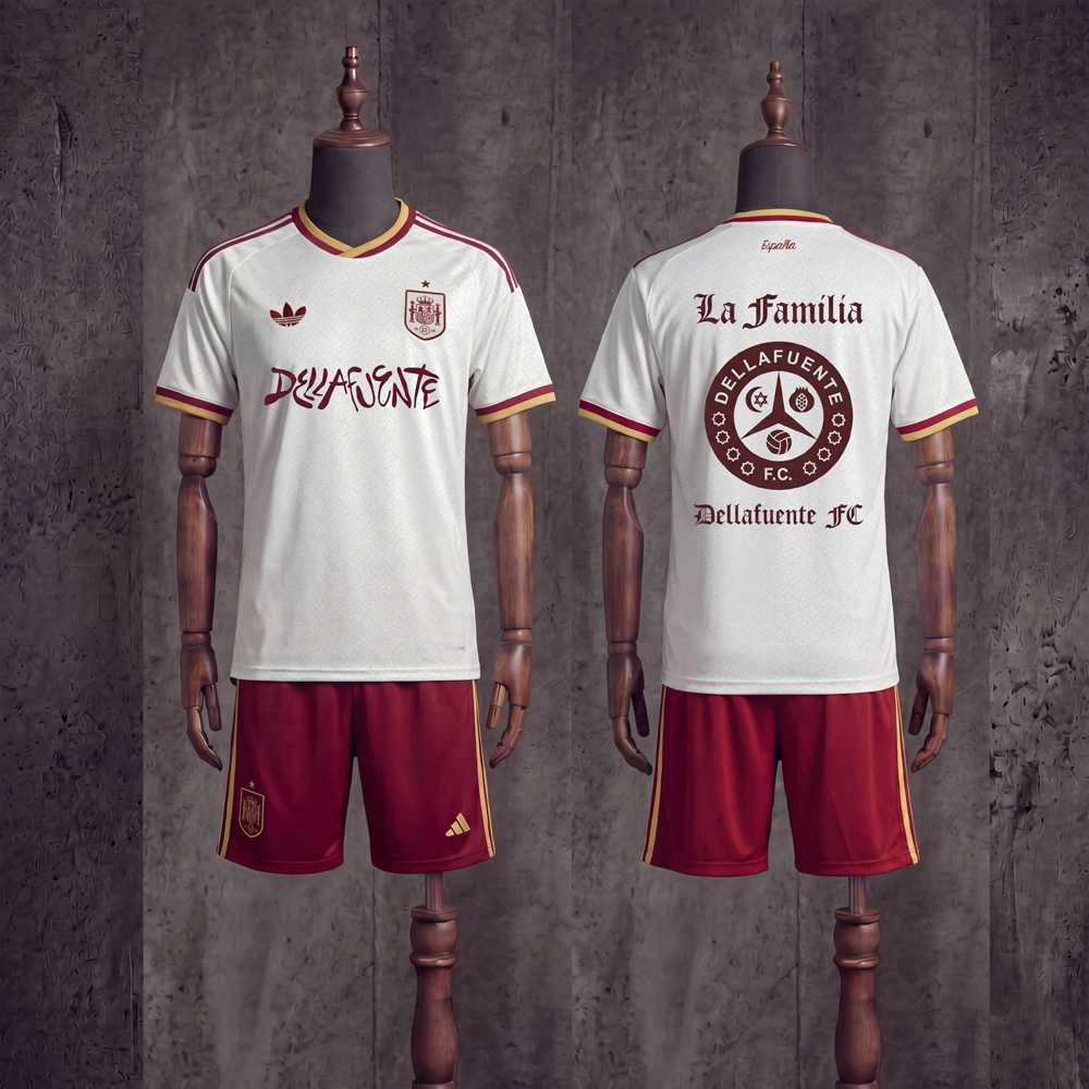 Detský Futbalový Set Španielsko MS 2026 – Špeciálna Edícia Dellafuente (Dres + Šortky)