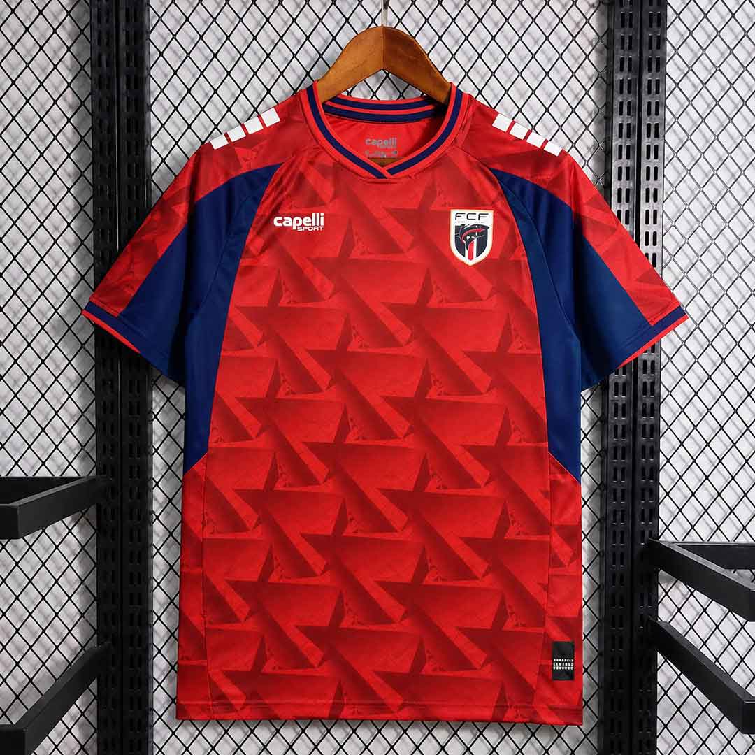 Kapverdy MS 2026 Tretí Futbalový dres – Červený Geometric