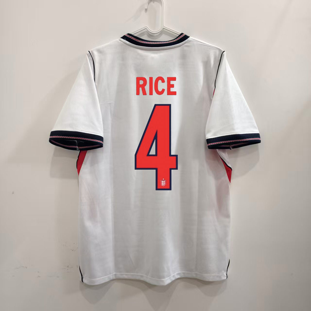 Anglicko 2026 MS Domáci dres – Biely futbalový dres RICE 4 s potlačou