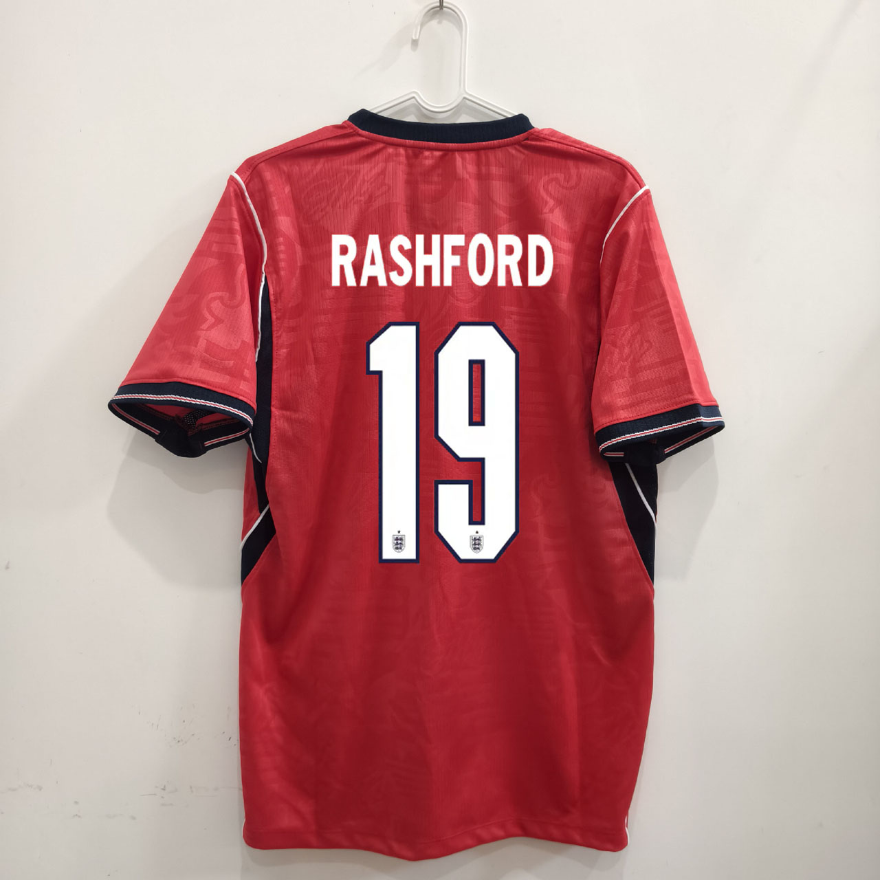 Anglicko 2026 MS Hosťovský dres – Červený futbalový dres RASHFORD 19 s potlačou