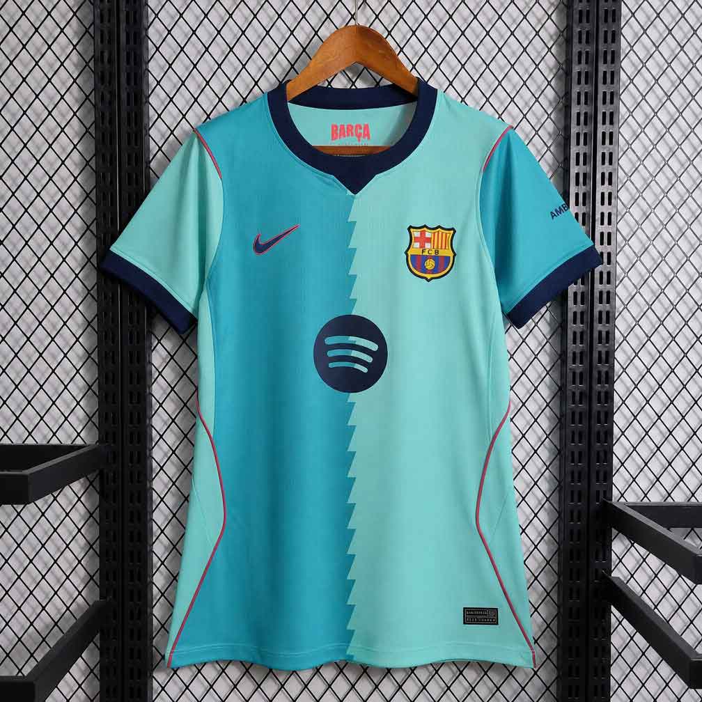 Barcelona 26 27 dámsky tretí futbalový dresmätovozelený