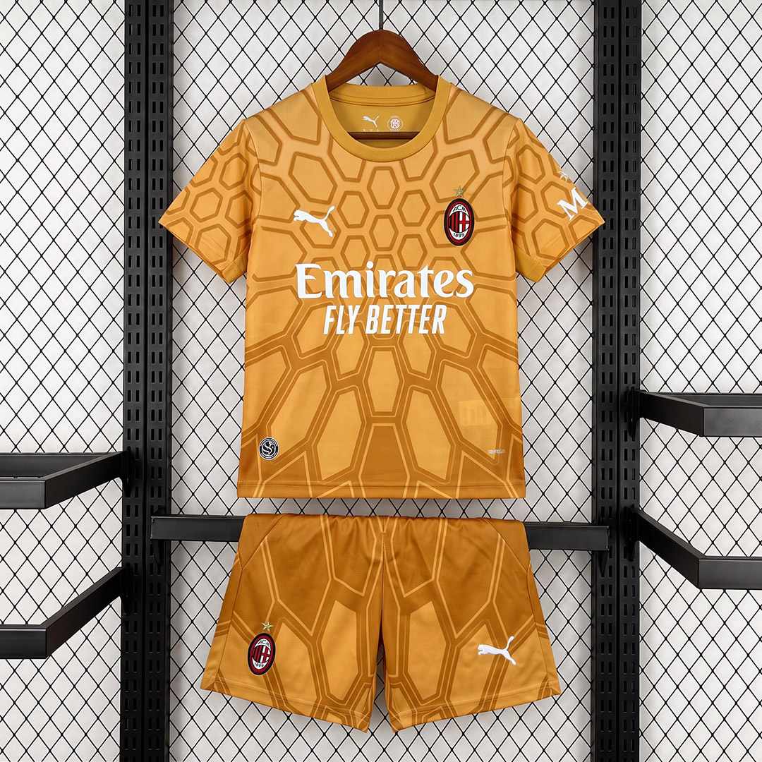 AC Milan 2026/27 domáci brankársky detský komplet – zlatý