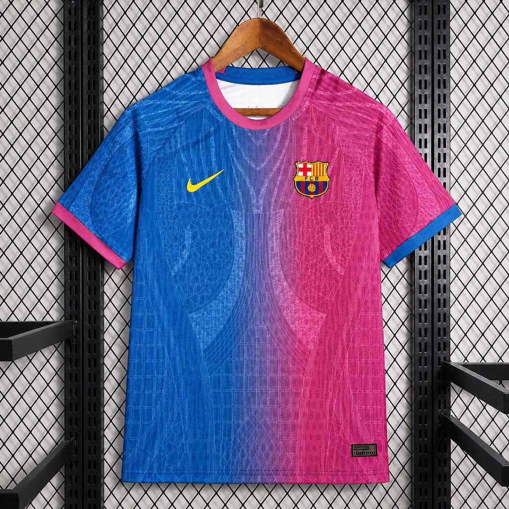Barcelona 26 27 špeciálny konceptuálny dres modrý a ružový
