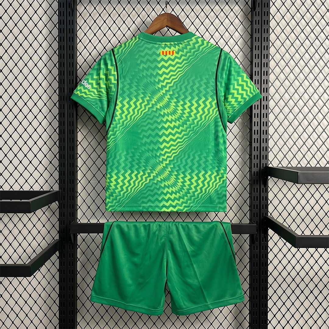 Barcelona detský brankársky dres 2026 27 zelený set