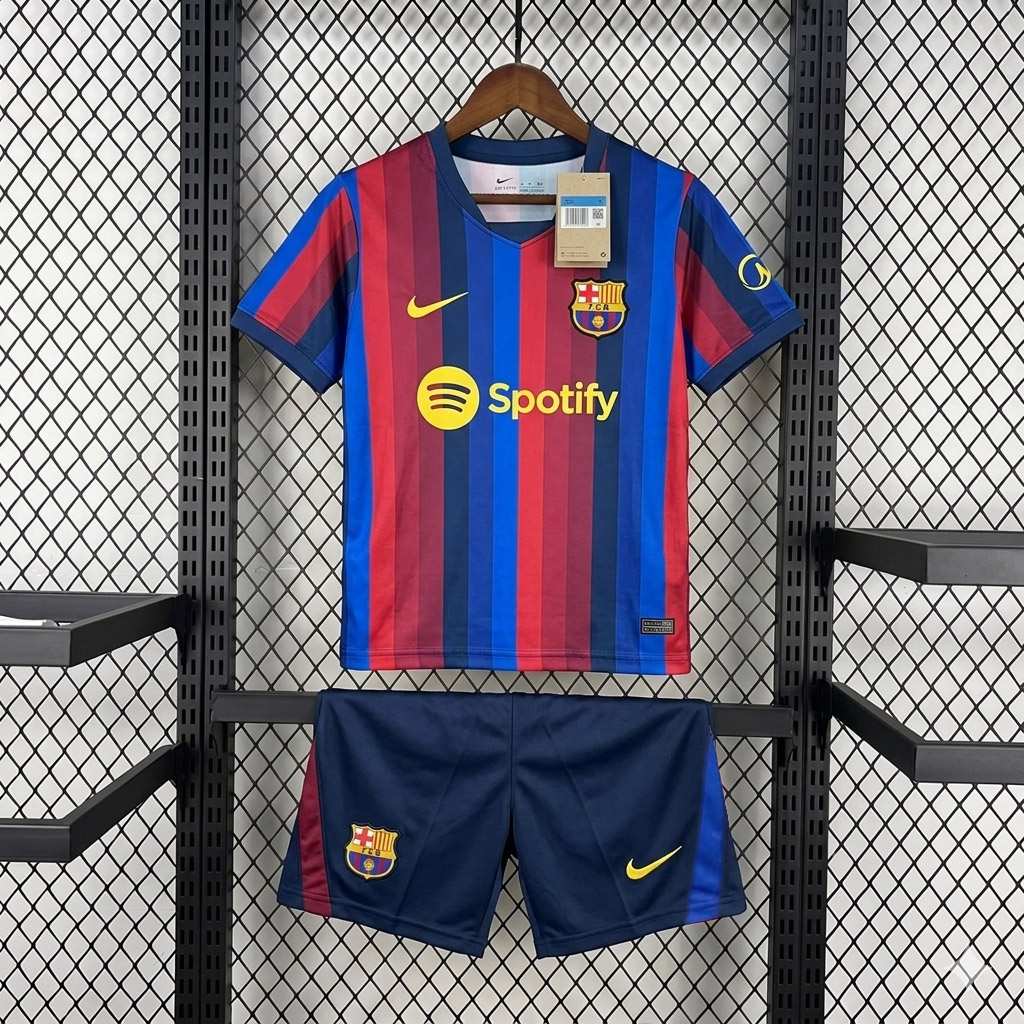 LAMINE YAMAL 10 Barcelona 26/27 detský domáci dres so šortkami – Obrázok 2