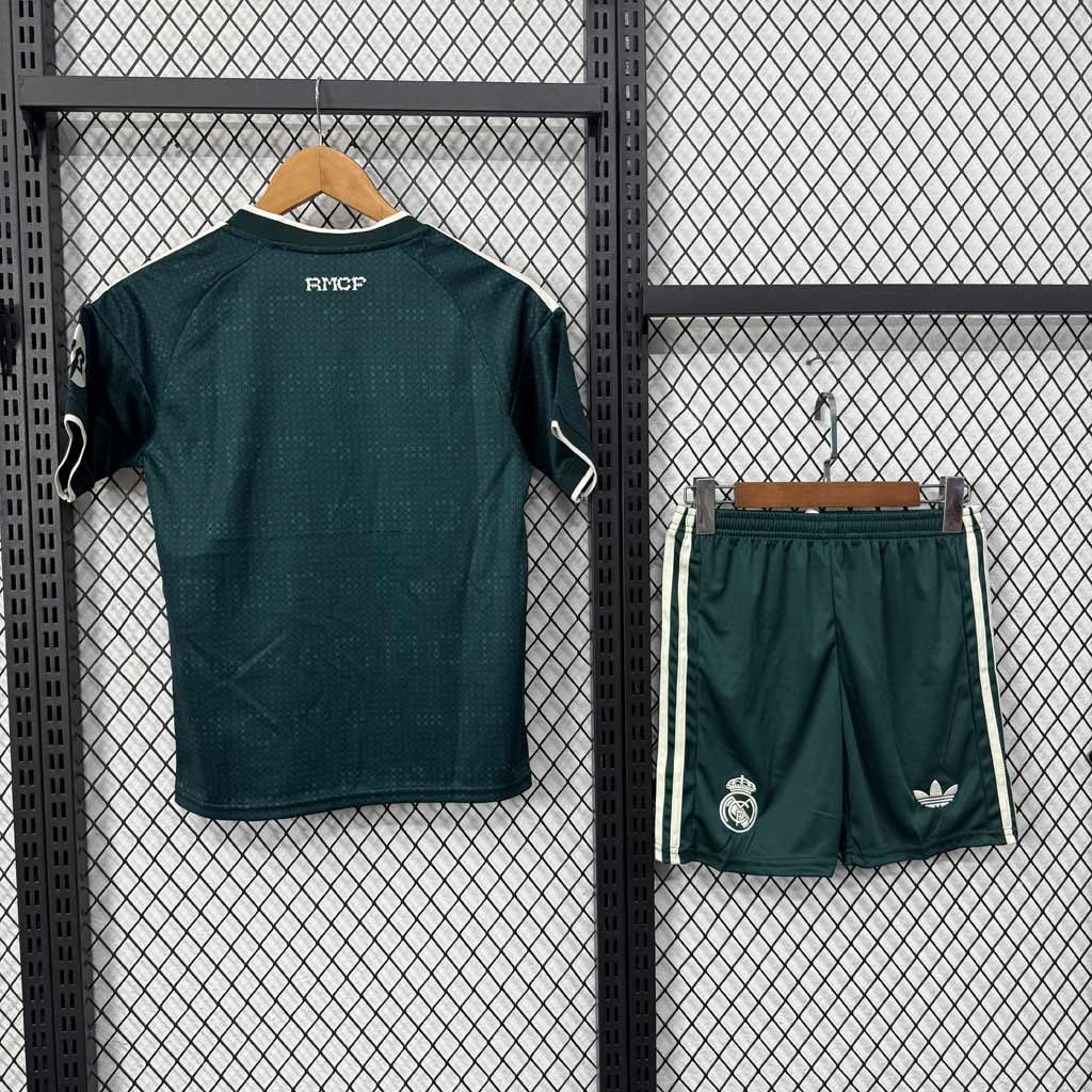 Detský futbalový dres a šortky Real Madrid 26 27 Hostia Zelený