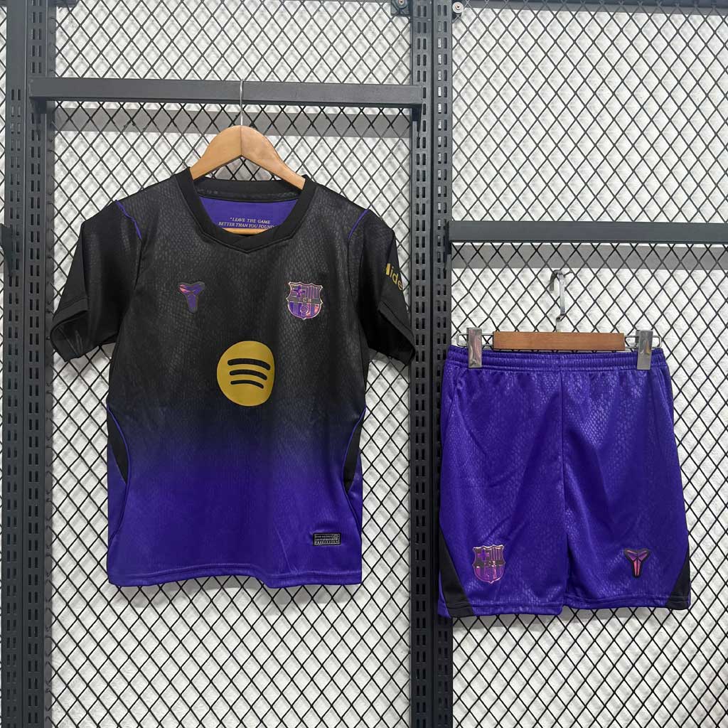 FC Barcelona Mamba 26 27 detský hosťovský čierny a fialový