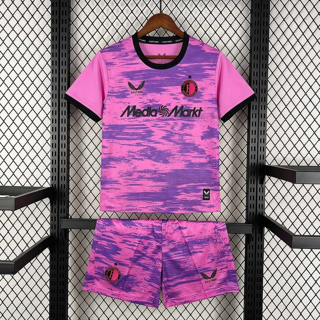 Fialový detský tretí brankársky dres Feyenoord 26/27 so šortkami