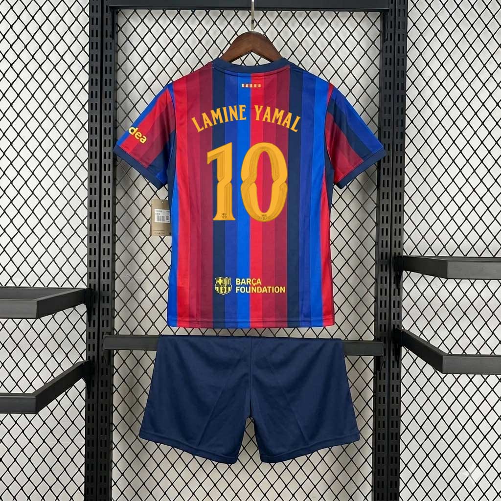 LAMINE YAMAL 10 Barcelona 2627 detský domáci dres so šortkami