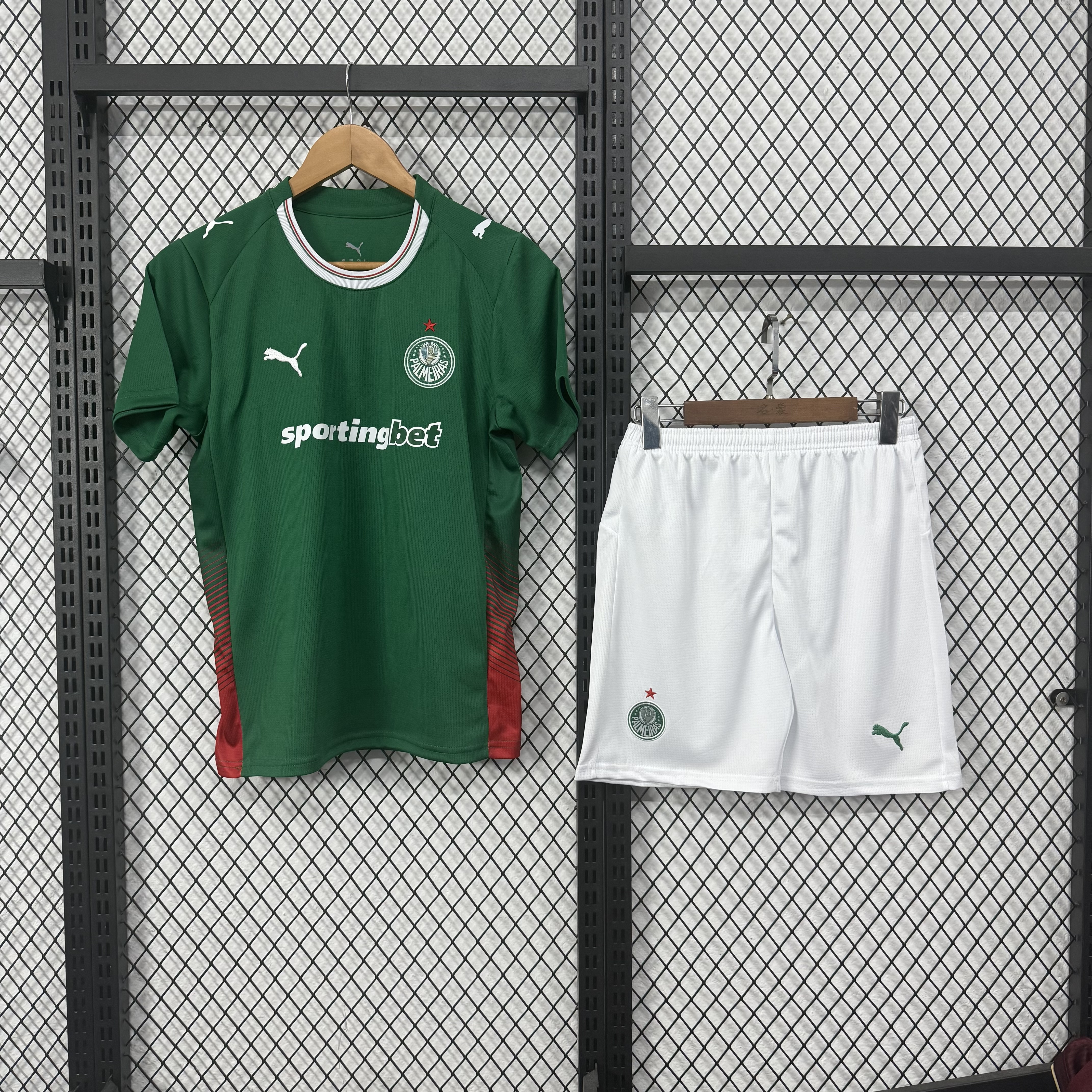 Palmeiras 2026 detský domáci dres so šortkami zelený