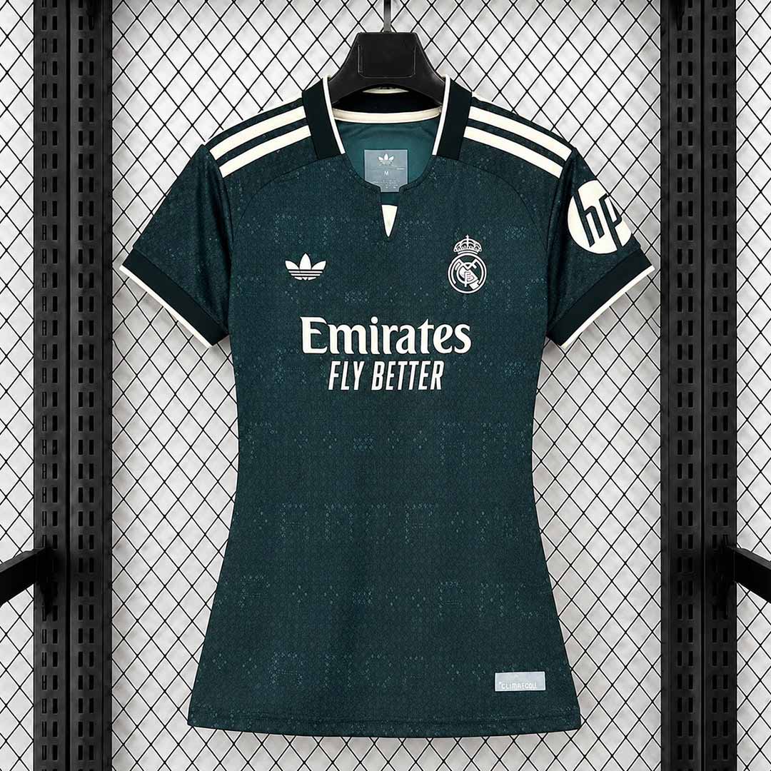 Real Madrid 26 27 dámsky hosťovský dres tmavozelený
