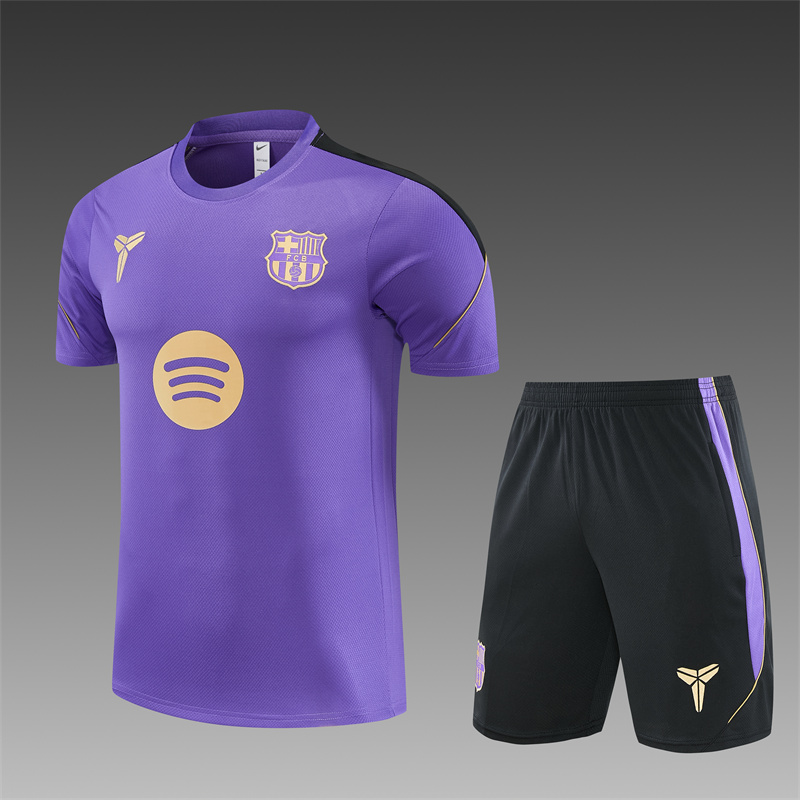 FC Barcelona 2026/27 Fialová tréningová súprava Kobe Bryant – dres a čierne šortky pre deti aj dospelých