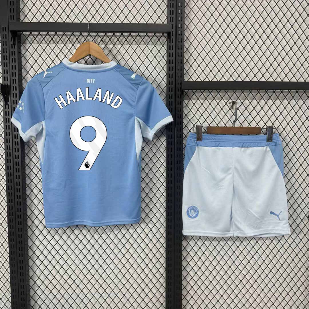 Manchester City 2026/27 domáci detský komplet HAALAND 9 – svetlomodrý