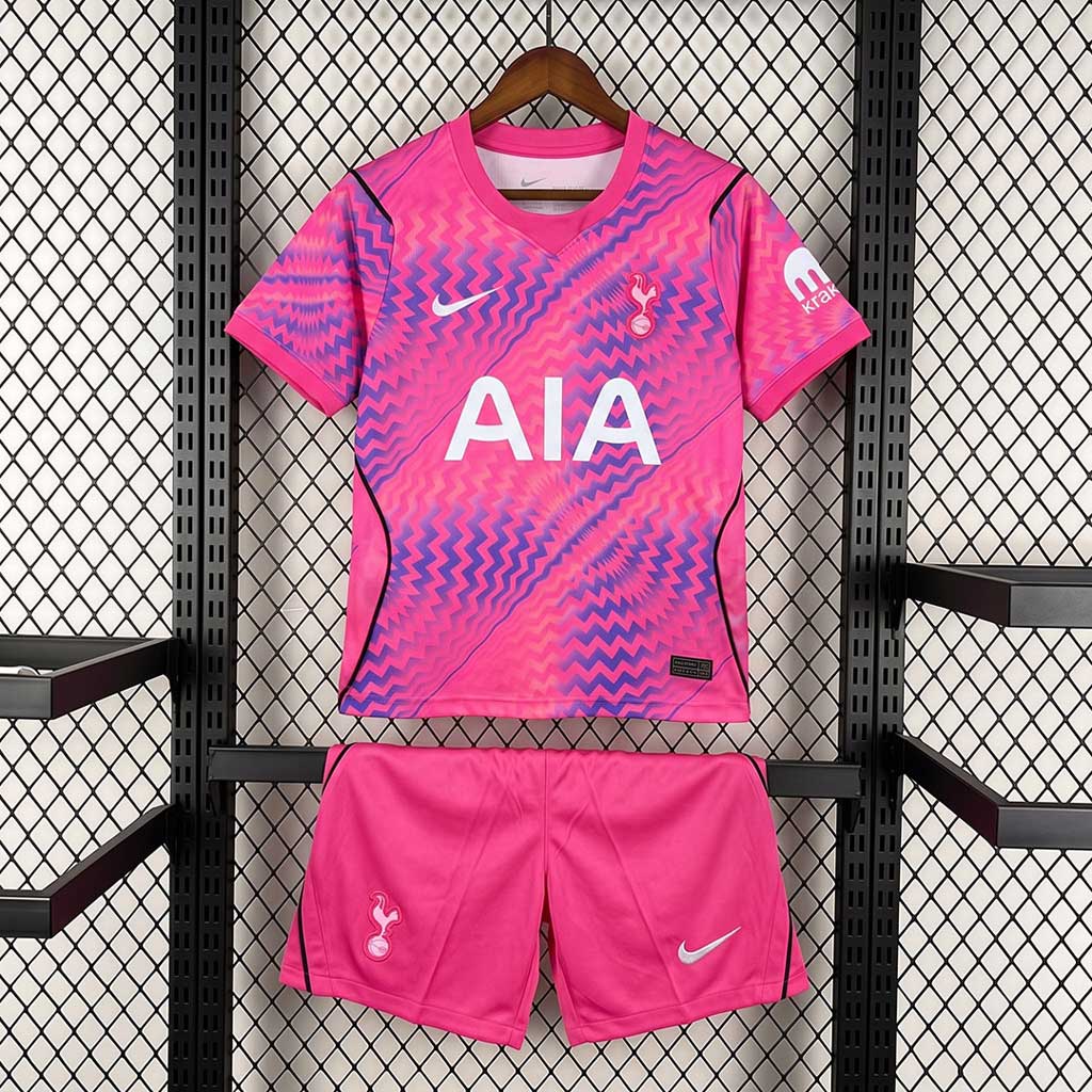 Ružový detský brankársky komplet Tottenham Hotspur 2026/27 so šortkami