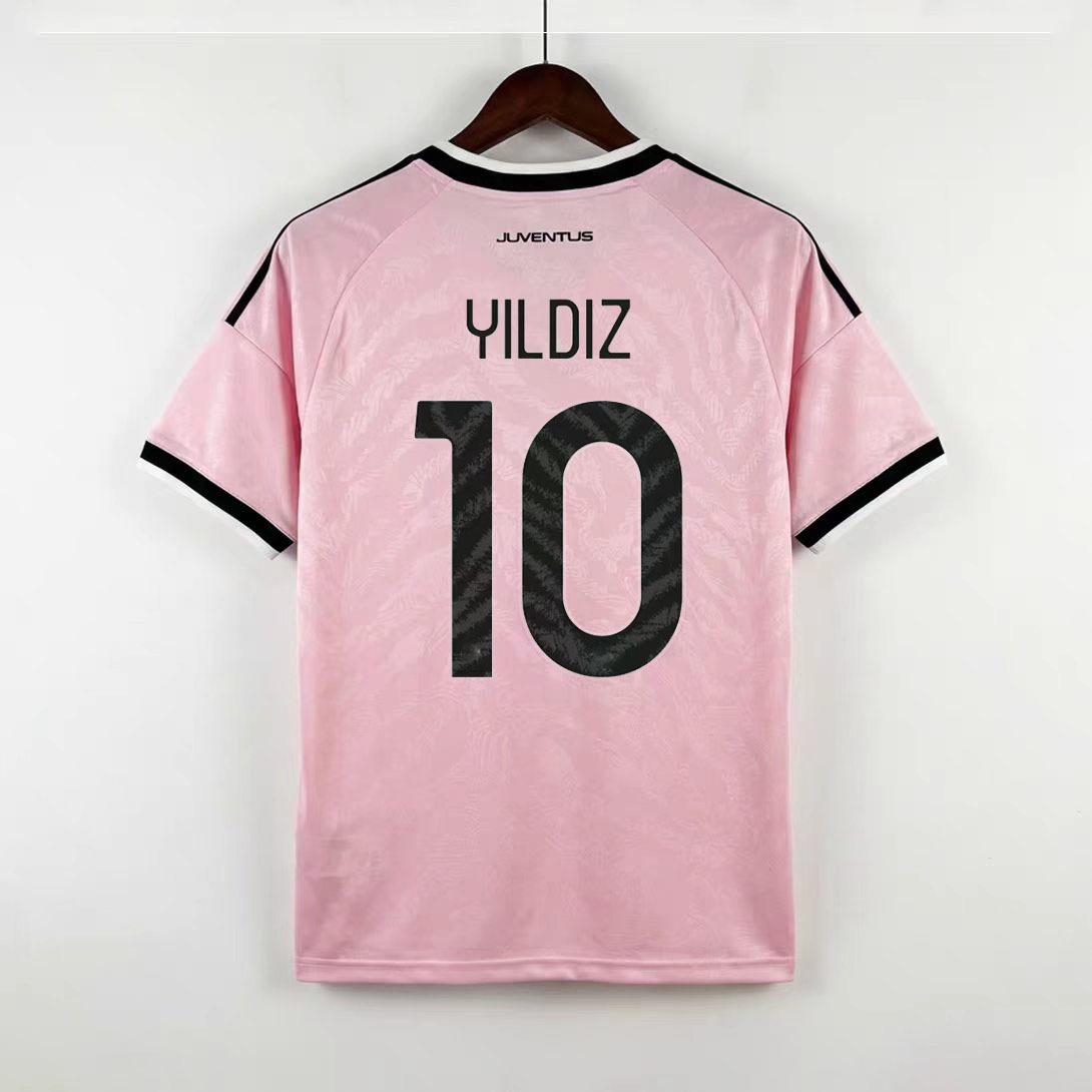 juventus 2026 27 ruzovy hostovsky dres yildiz 10 zadna strana