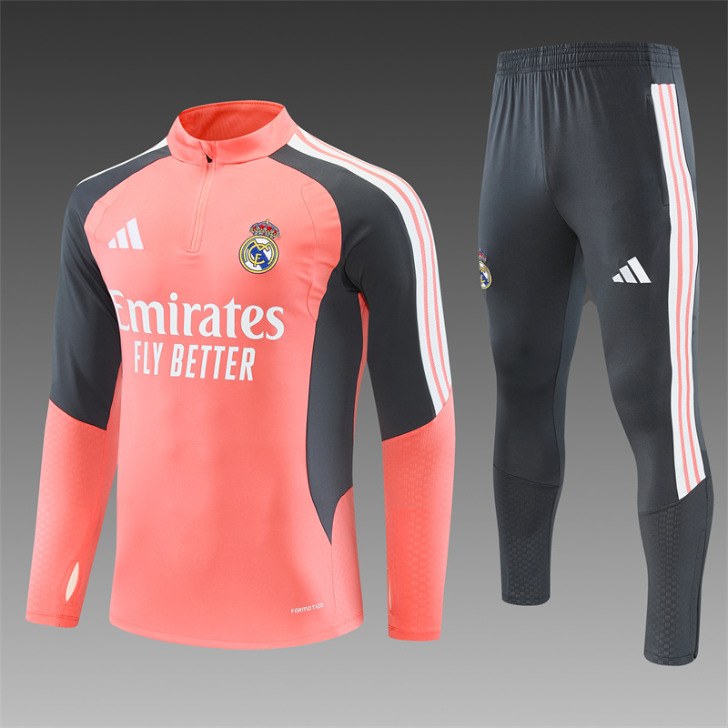 Oranžovo-ružový tréningový komplet Real Madrid 2026/27 s dlhým rukávom