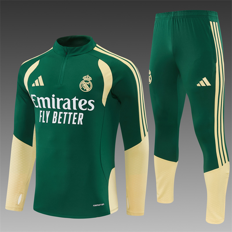 Zelený tréningový komplet Real Madrid 2026/27 pre deti a dospelých